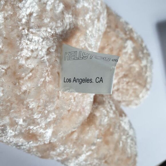 Kellytoy Plush Easter Bunny Rabbit 18"  Beige Stuffed Animal Pink Ribbon Tags - Picture 5 of 7